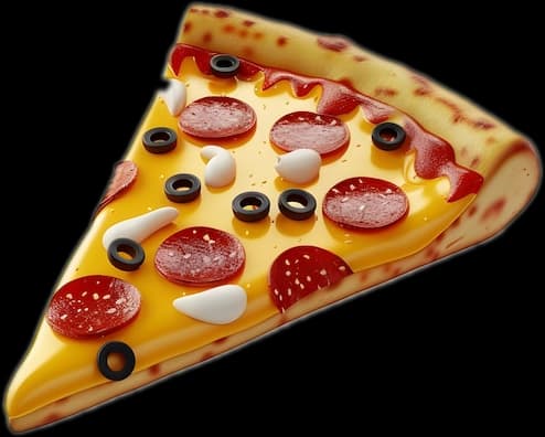 Pizza slice decoration