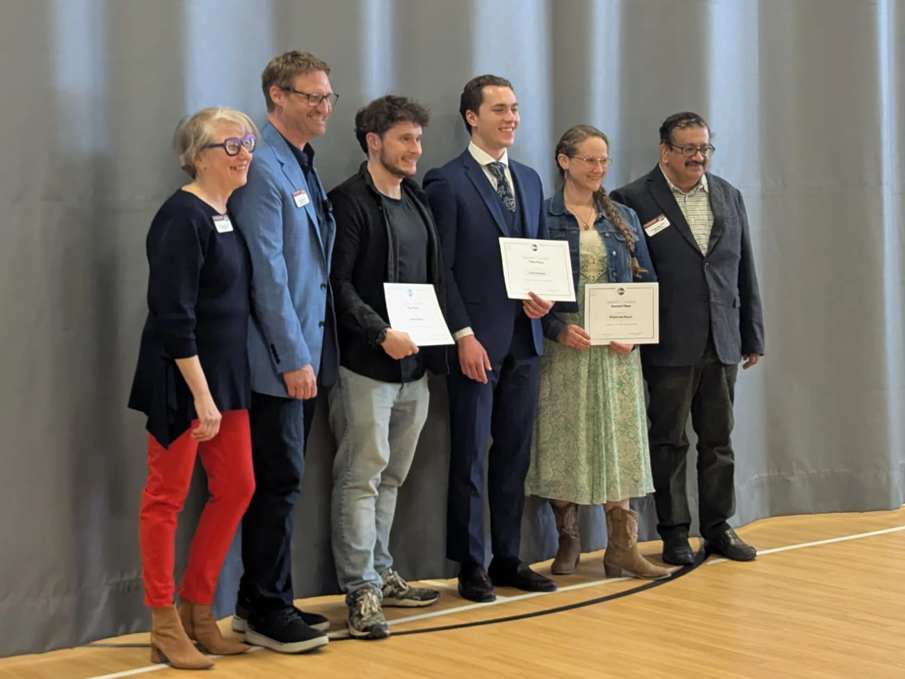 First second and third place contestants