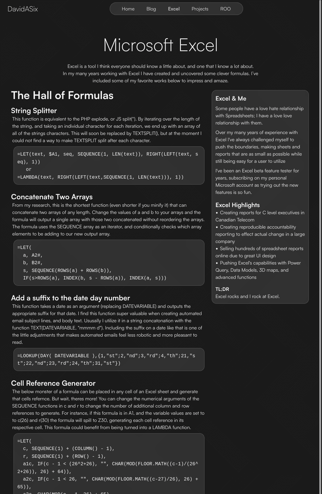 DavidASix.com screenshot 3