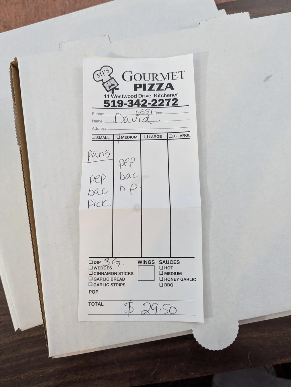 My white paper receipt, 4 more for a free thing 